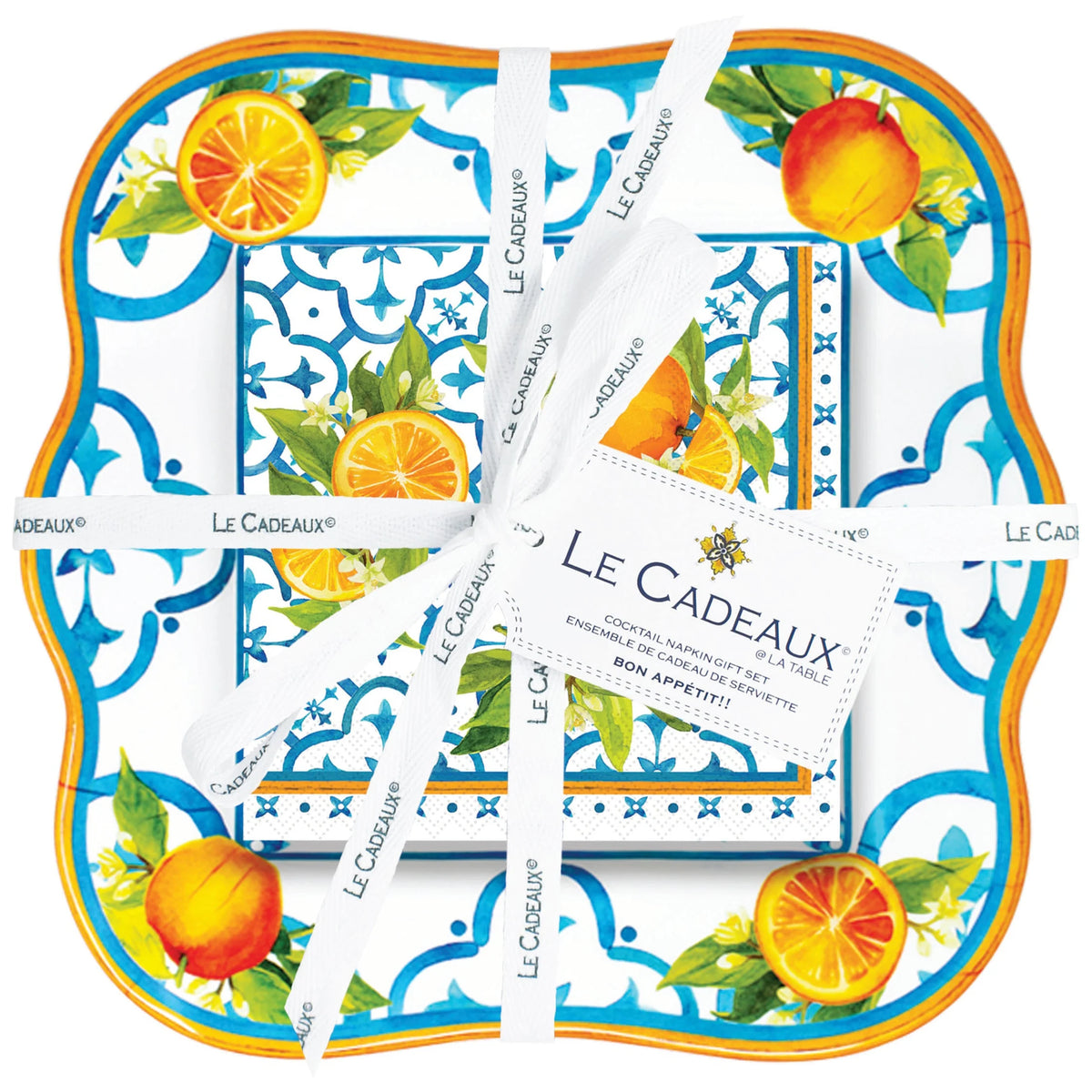 Le Cadeaux Valencia Melamine Napkin Holder Gift Set