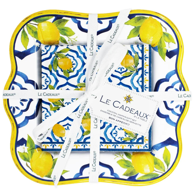 Le Cadeaux Palermo Melamine Napkin Holder Gift Set