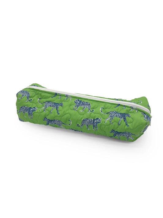 Ida Mae Home Green Leopard Hot Tools Bag
