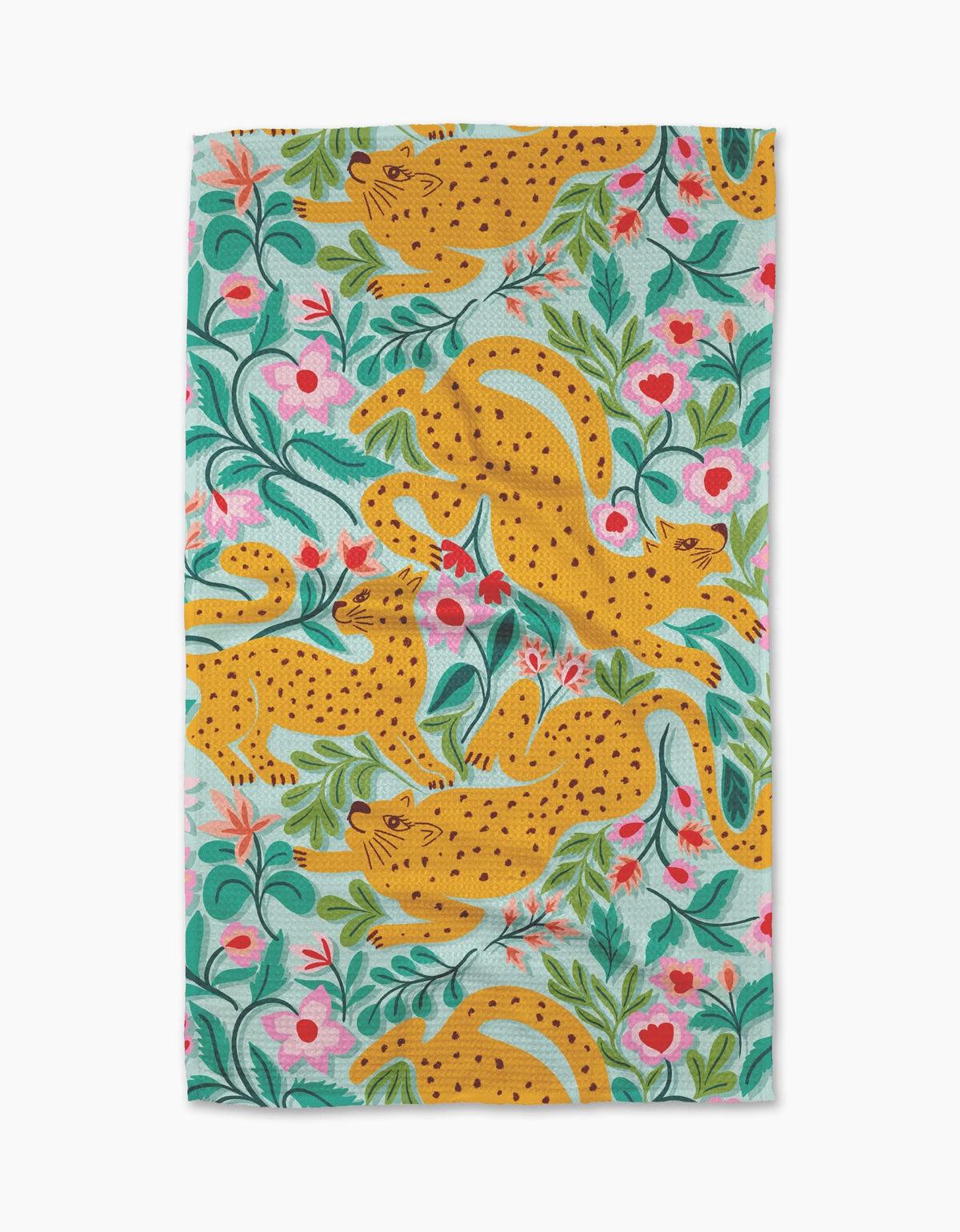 Geometry Cheetah Haven Tea Towel