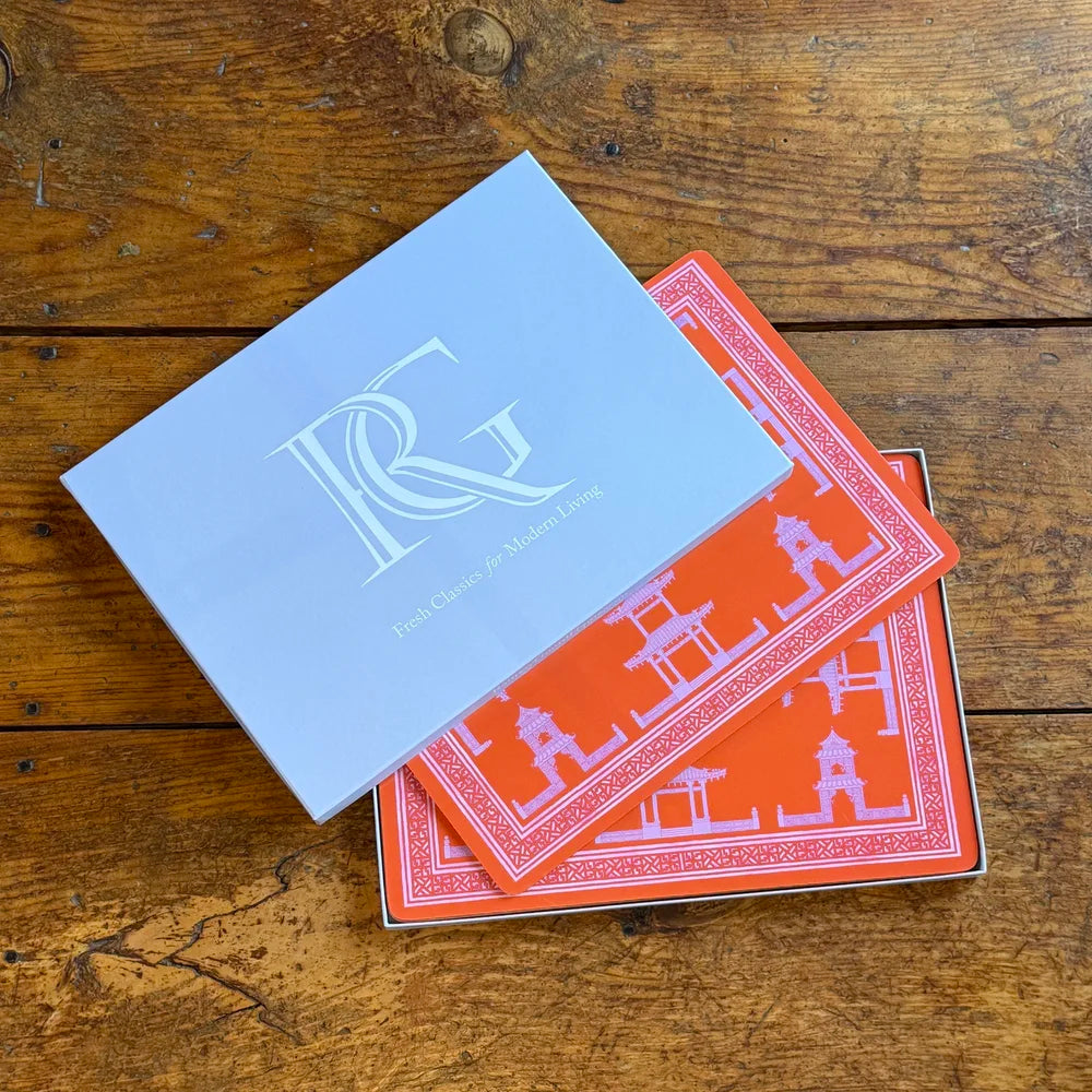 Ramsay Gourd Pagoda Cork Back Placemats – Set of 4