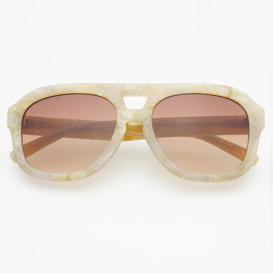Freyrs Voyager Oversized Aviator Sunglasses – Gray Pearl