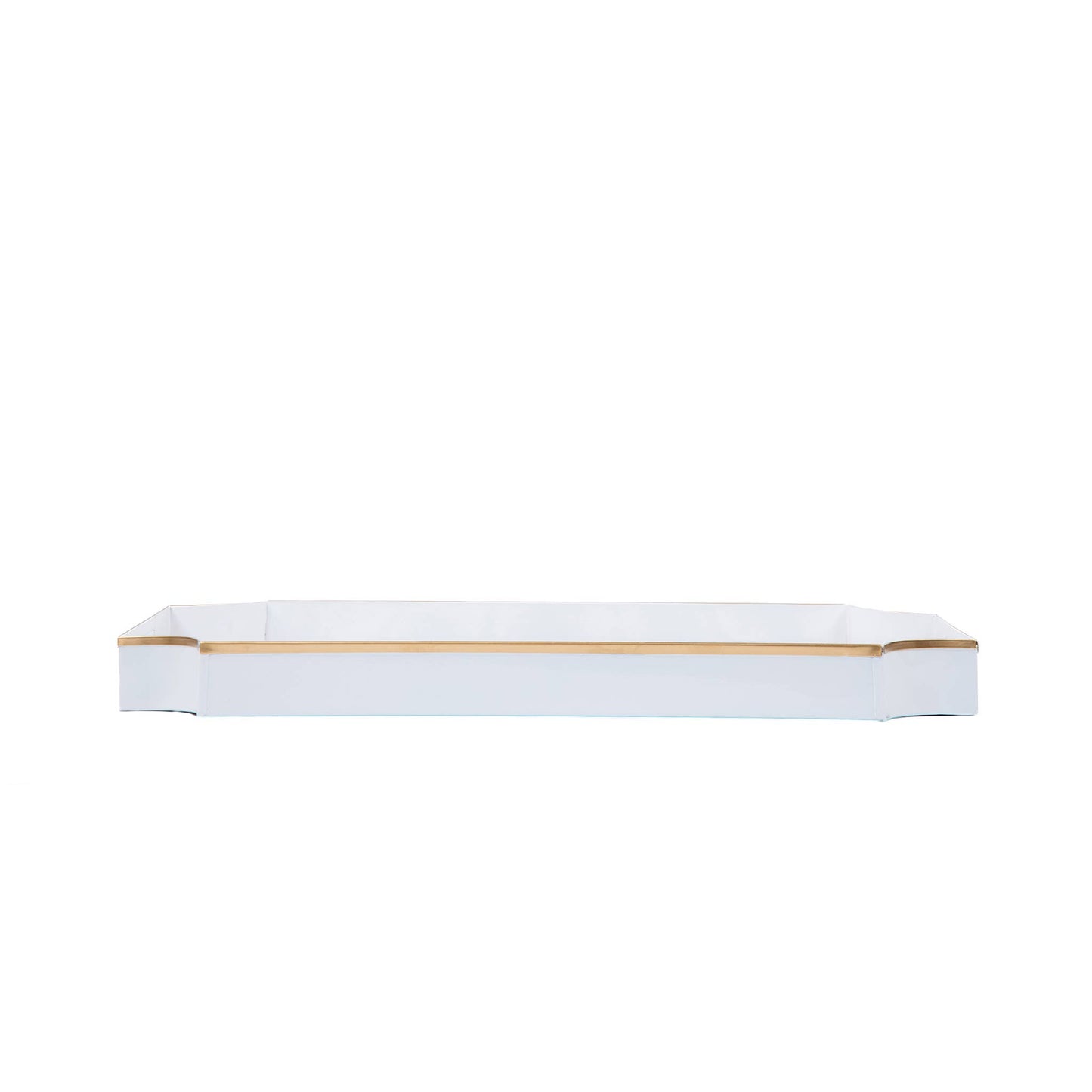 Emma Stripe Enameled Jaye Tray - Blue & Green
