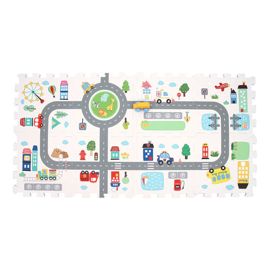 Sunta Around the Town Play Mat with DIY Car