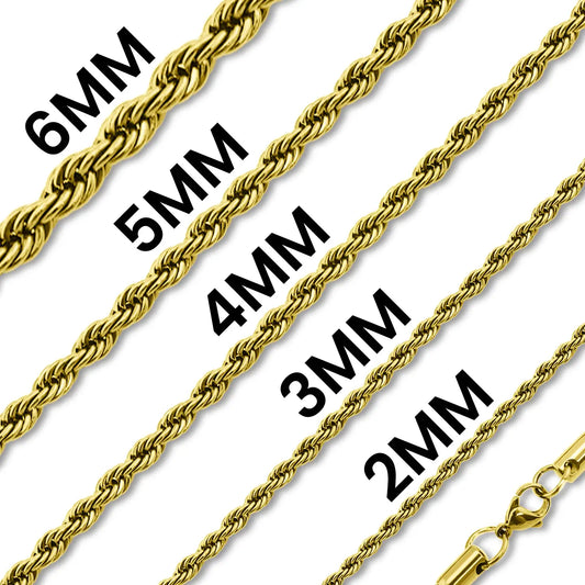 Cecilia Tayor 20" Gold PVD Rope Chain Necklace