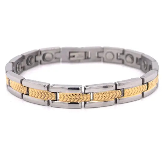 Cecilia Taylor Stainless Steel Gold PVD Coated Magnetic Bracelet