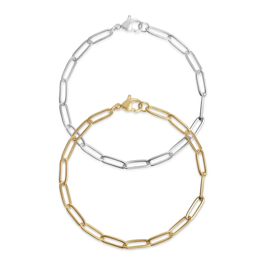 Cecilia Taylor Steel Paperclip Chain Bracelet