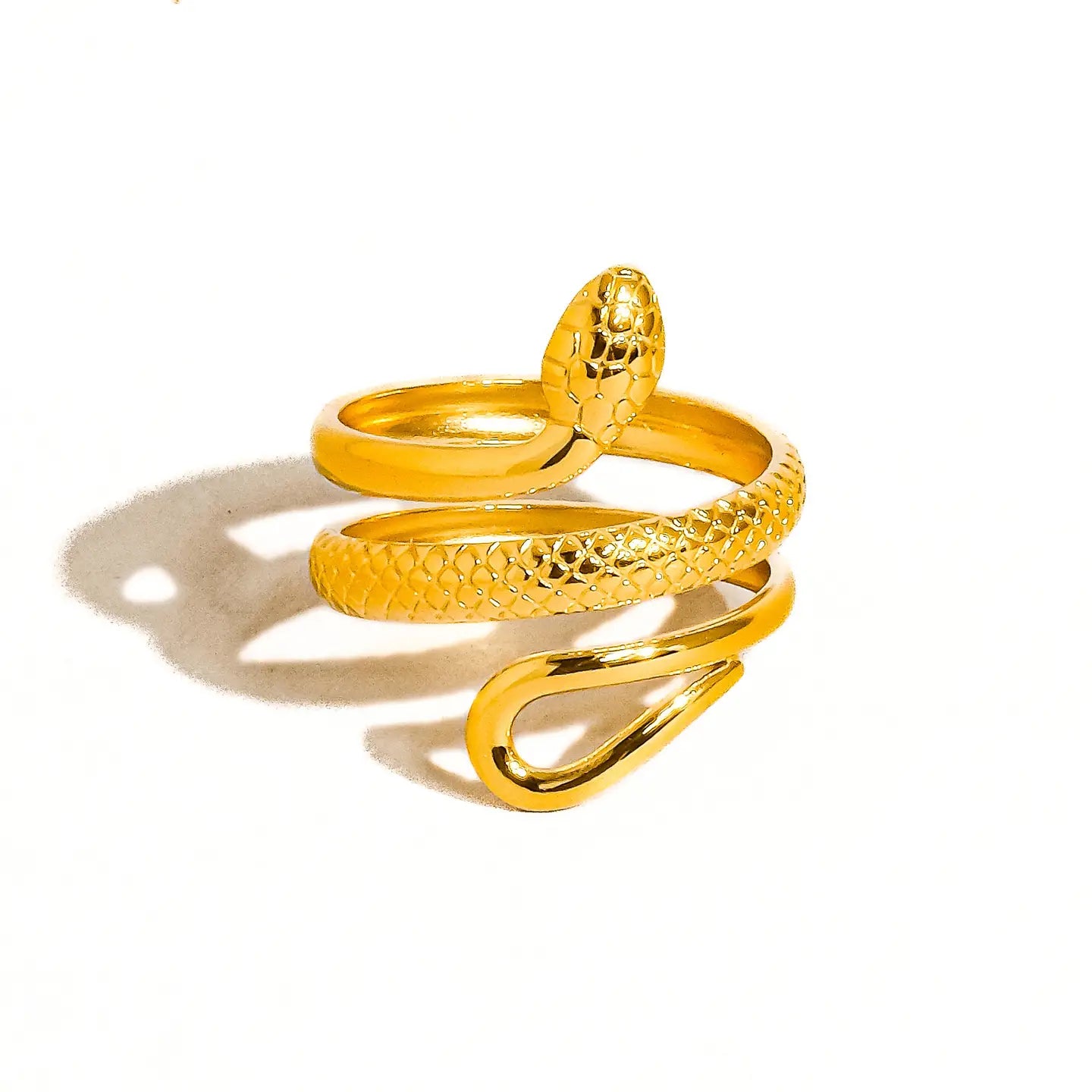 Sutton 18K Gold Non-Tarnish Serpent Ring