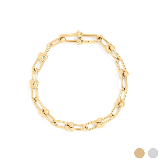 18K Gold PVD Stainless Steel Hardware Chain Bracelet