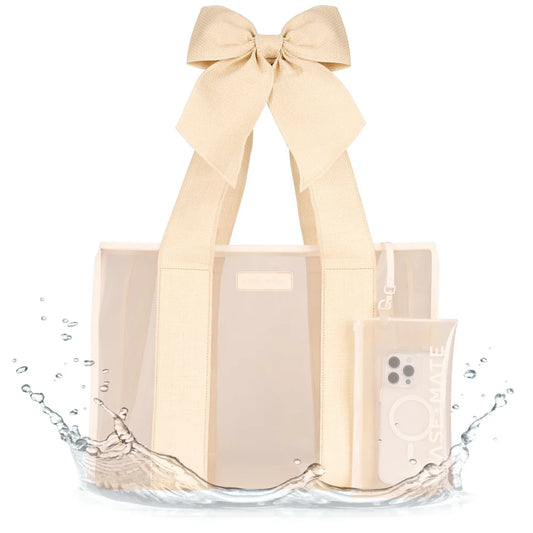Casemate Clear Bow Bag, Raffia