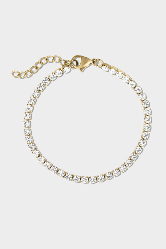 18K Gold PVD Coated Birthstone Tennis Bracelet