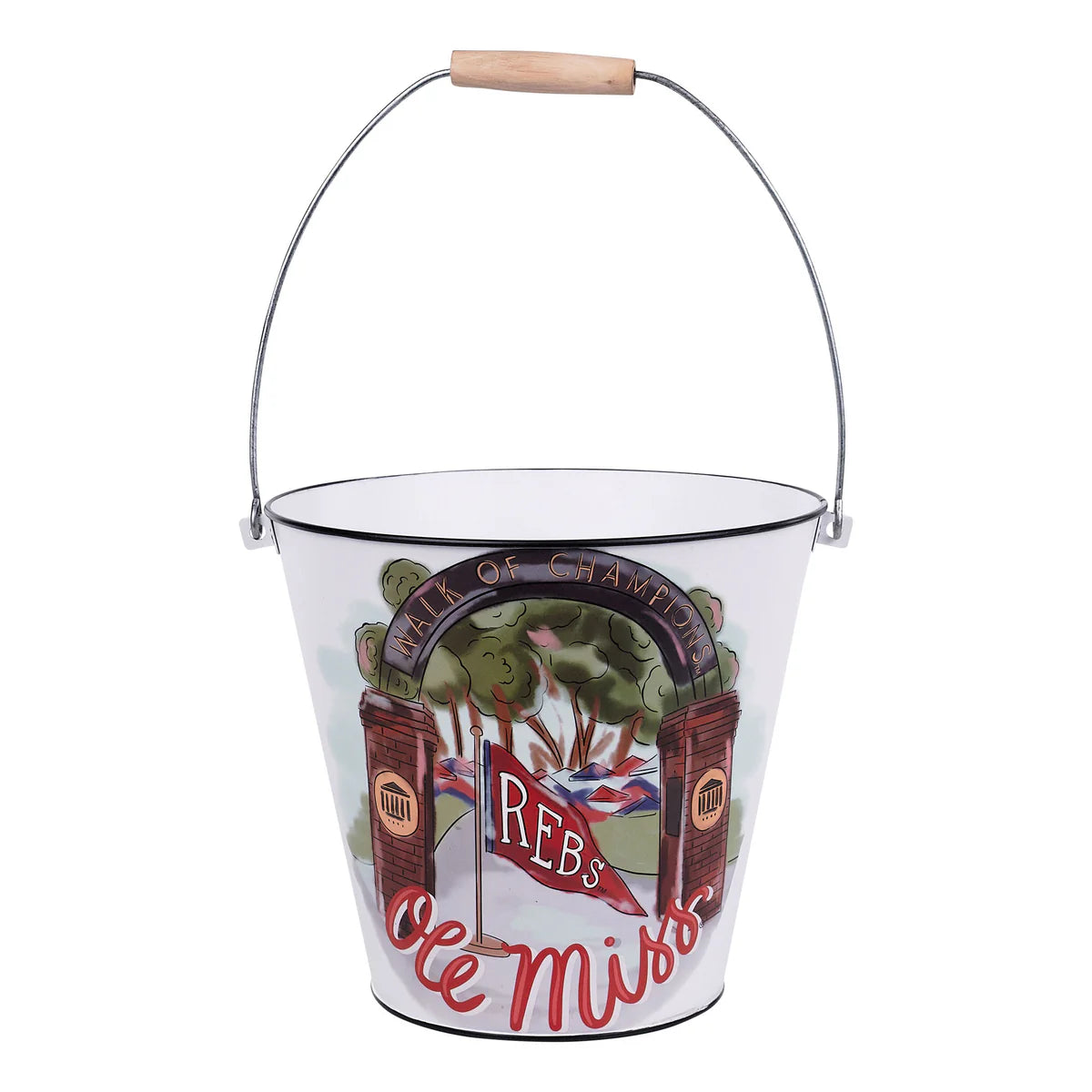 Ole Miss Enamel Drink Bucket