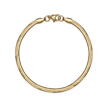 Cecilia Taylor 18K Gold Herringbone Chain Bracelet