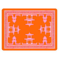 Ramsay Gourd Pagoda Cork Back Placemats – Set of 4