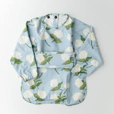 Calla Baby – Grayson Long Sleeve Bib – Hydrangea Blue