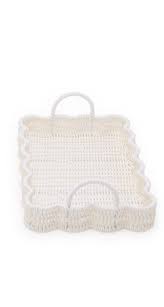 Two's Company All-Weather Wicker Tray - Small