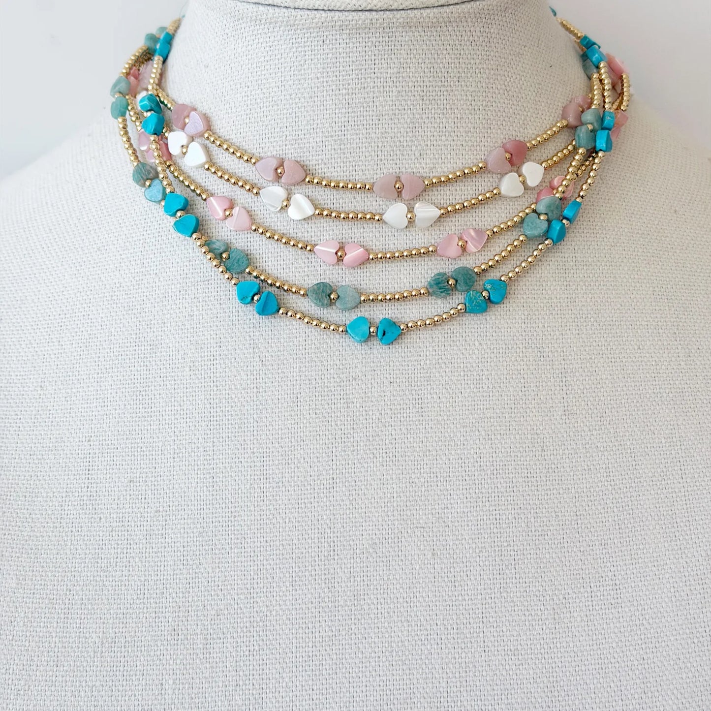 Jeny Baker Kissing Heart Necklaces