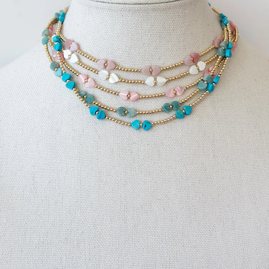 Jeny Baker Kissing Heart Necklaces