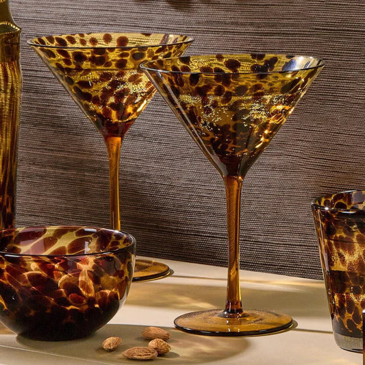 Two's Company Tortoise Martini Glasses