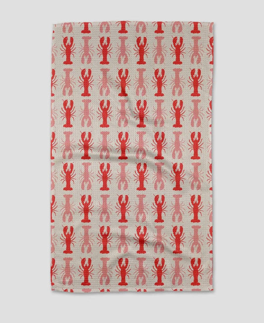 Geometry Lobster Stripe Tea Towel