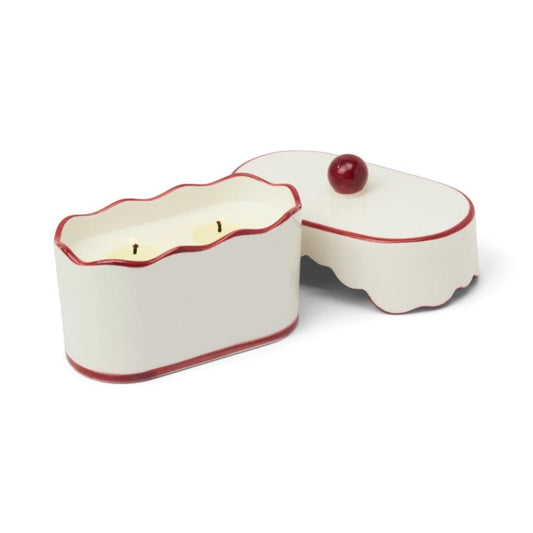 Paddywax Chérie Red & White Candle with Lid