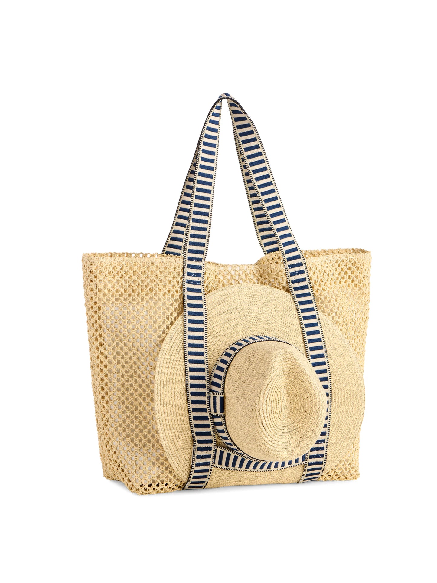 Shiraleah Dorian Beach Tote and Hat Set