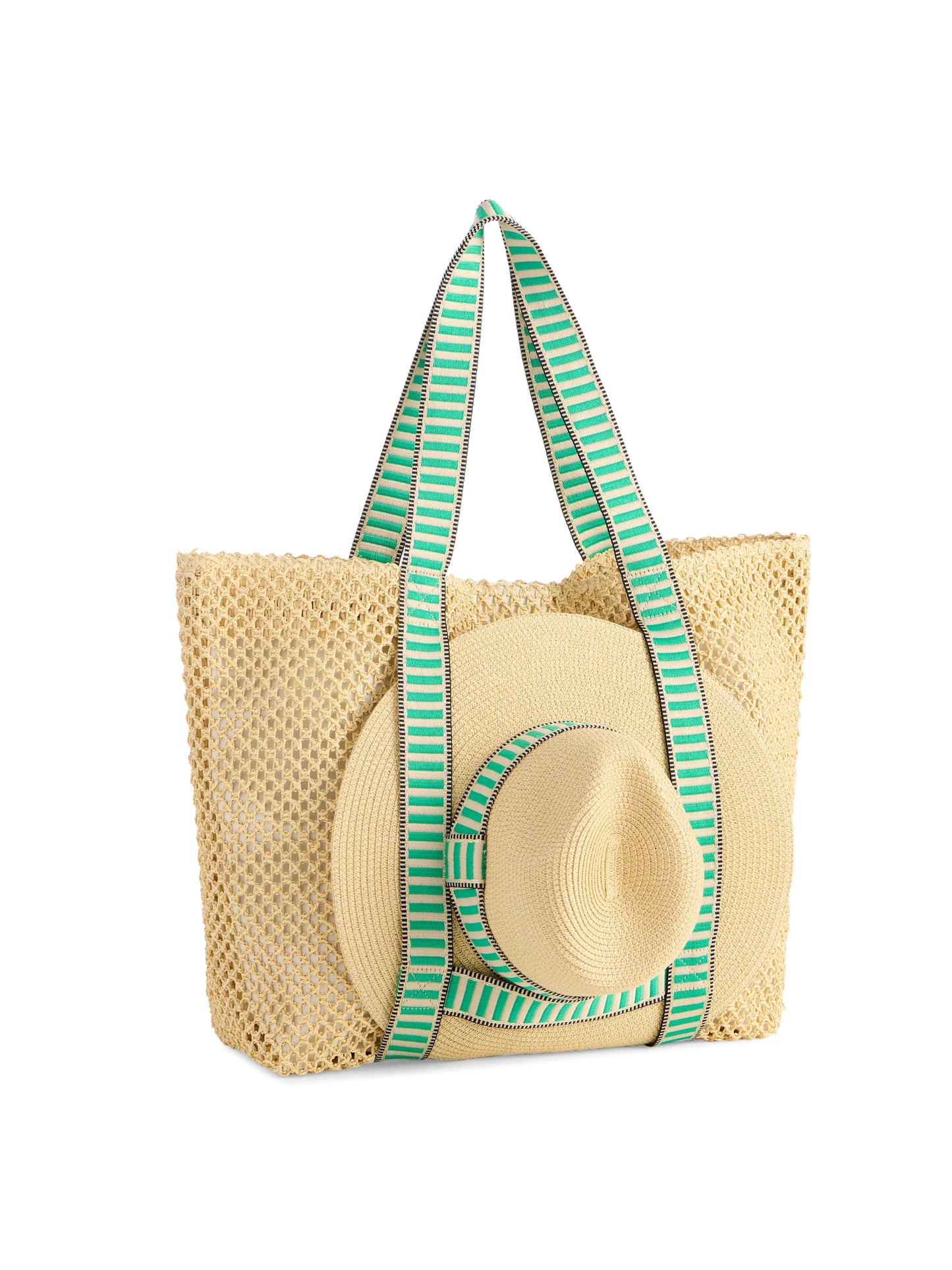 Shiraleah Dorian Beach Tote and Hat Set