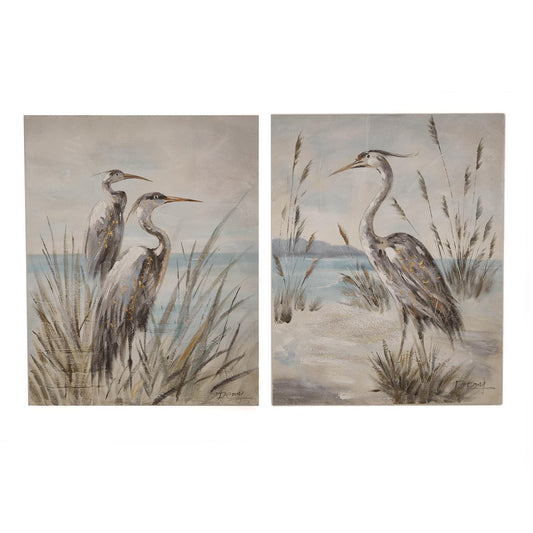 Two's Company Shore Bird Wall Art – Set of 2