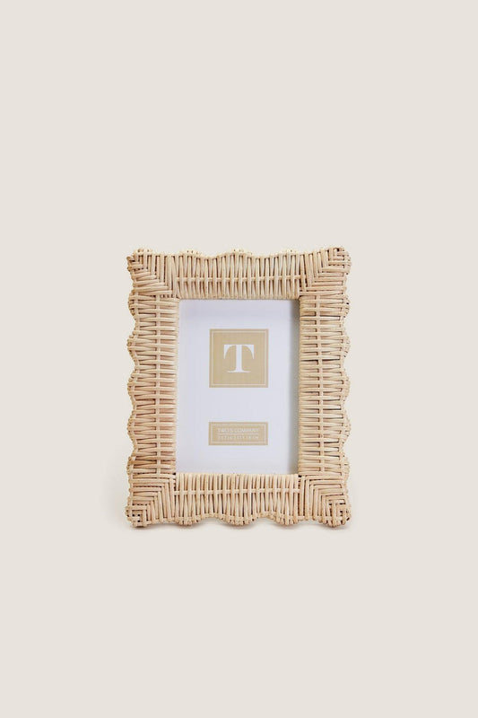 Two's Company Wicker Picture Frame 4x6
